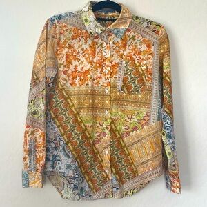Elliott Lauren Boho Button Up Women's Shirt Size 2
